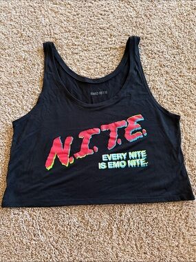 Emo Nite Crop Tank Top Small